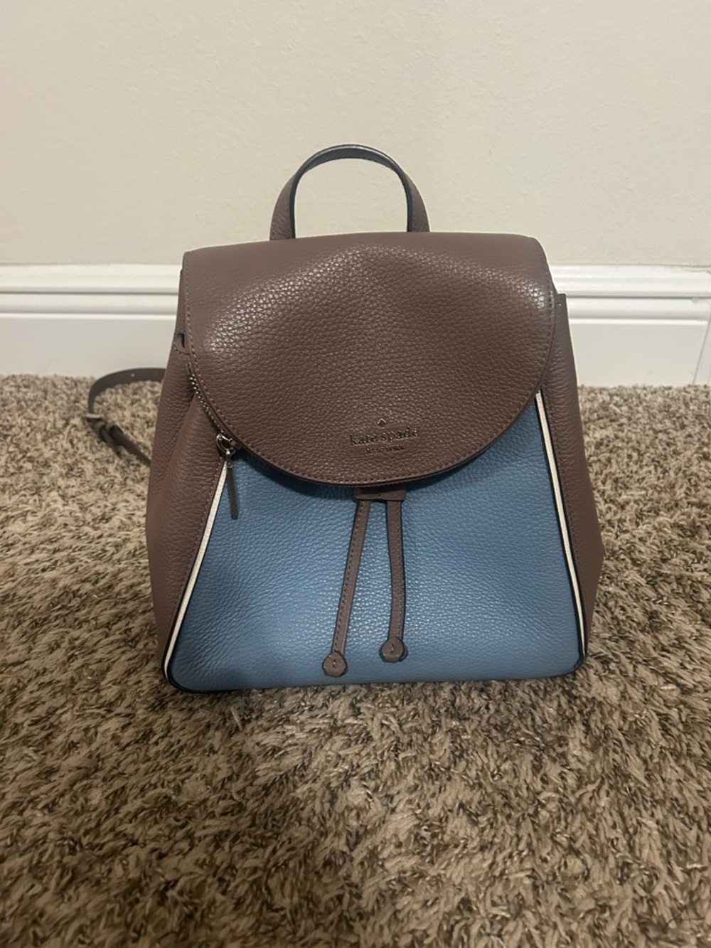 kate spade Brown and Blue Leather Backpack